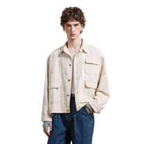 Embroidered Motif Jacket Dirty White