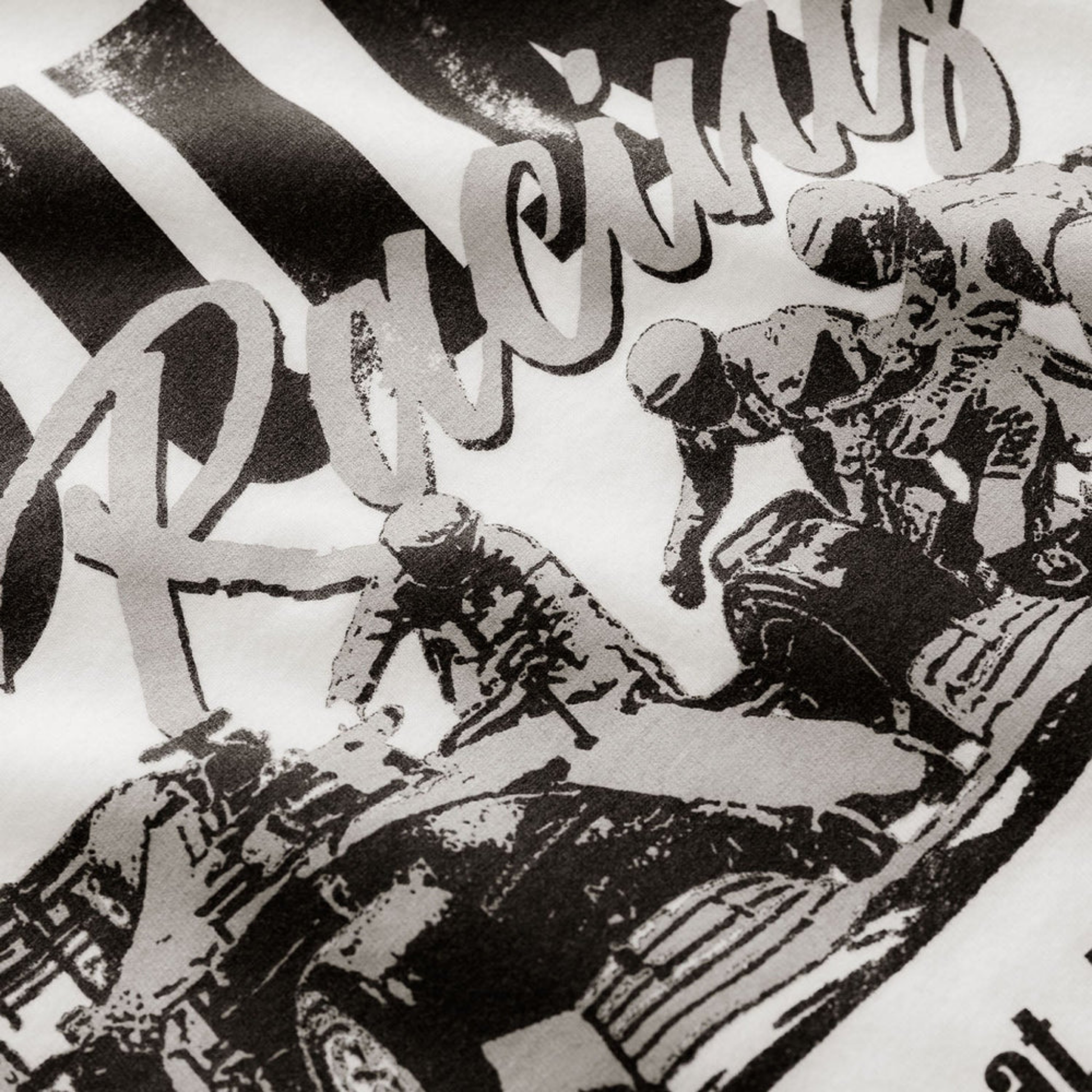 DR Grey Pit Stop Vintage White T-Shirt