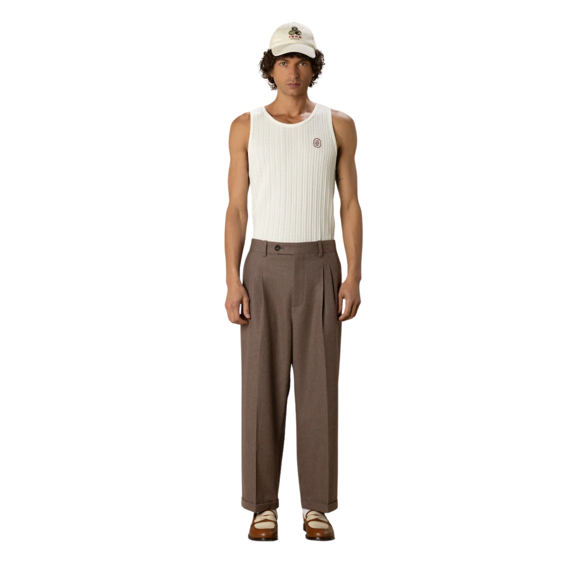 Cropped Pleated Pants