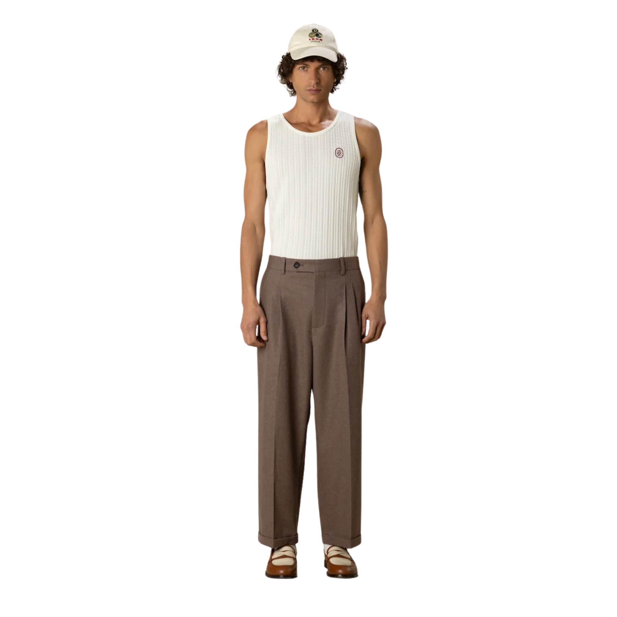 Cropped Pleated Pants