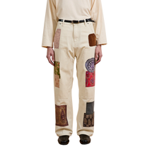 Canvas Washed Tapestry Pants Vintage Cream