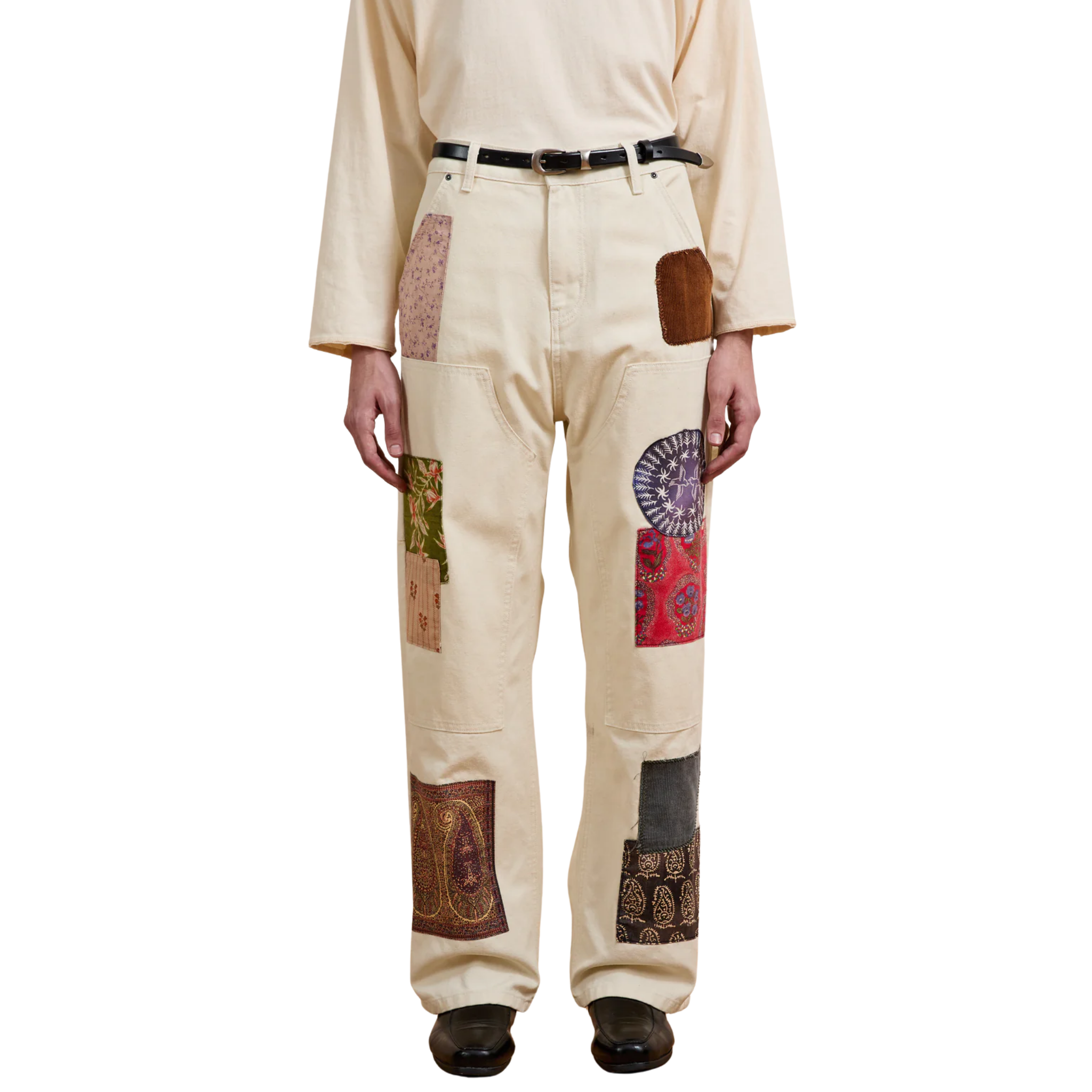 Canvas Washed Tapestry Pants Vintage Cream