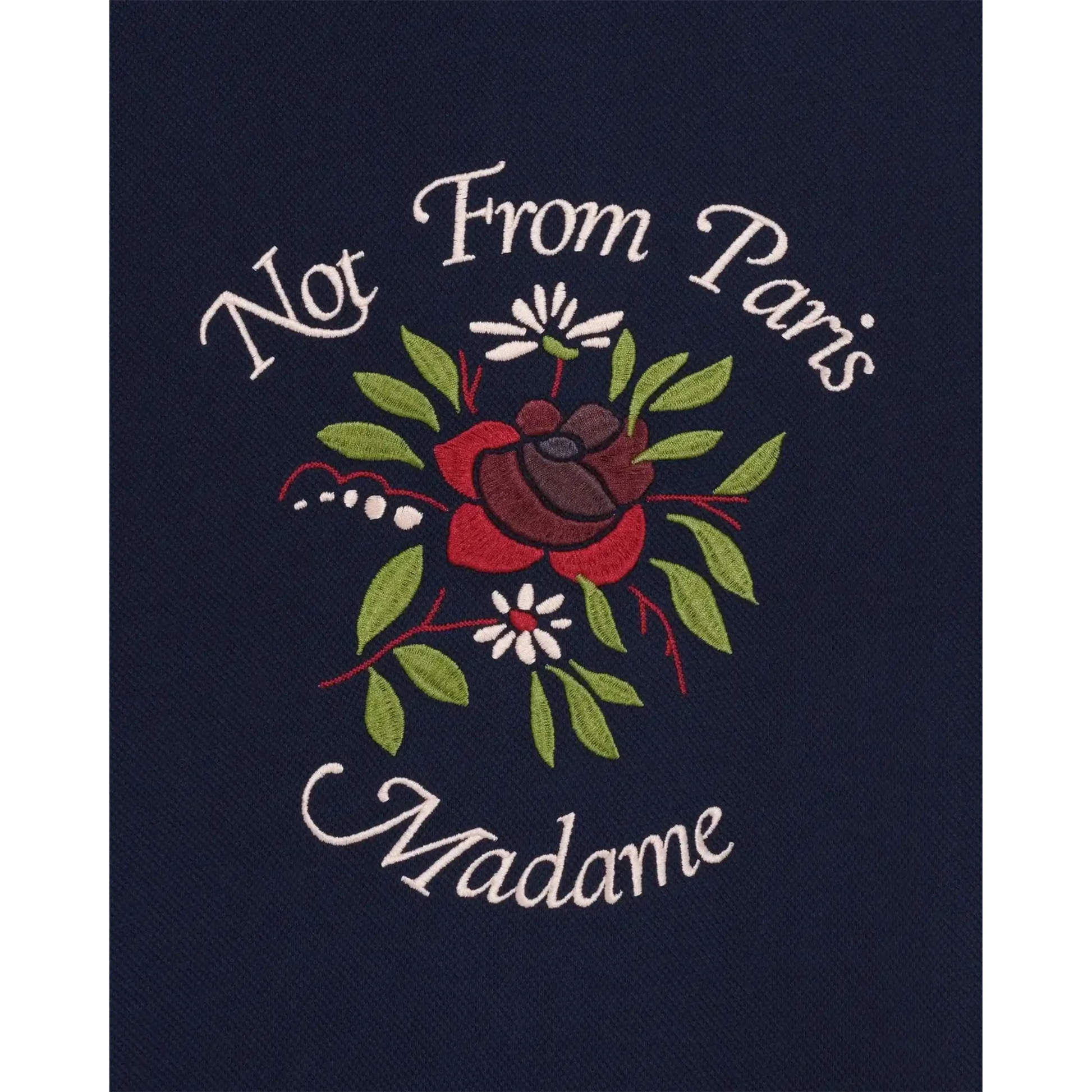 Chemise Piquée Slogan Rose