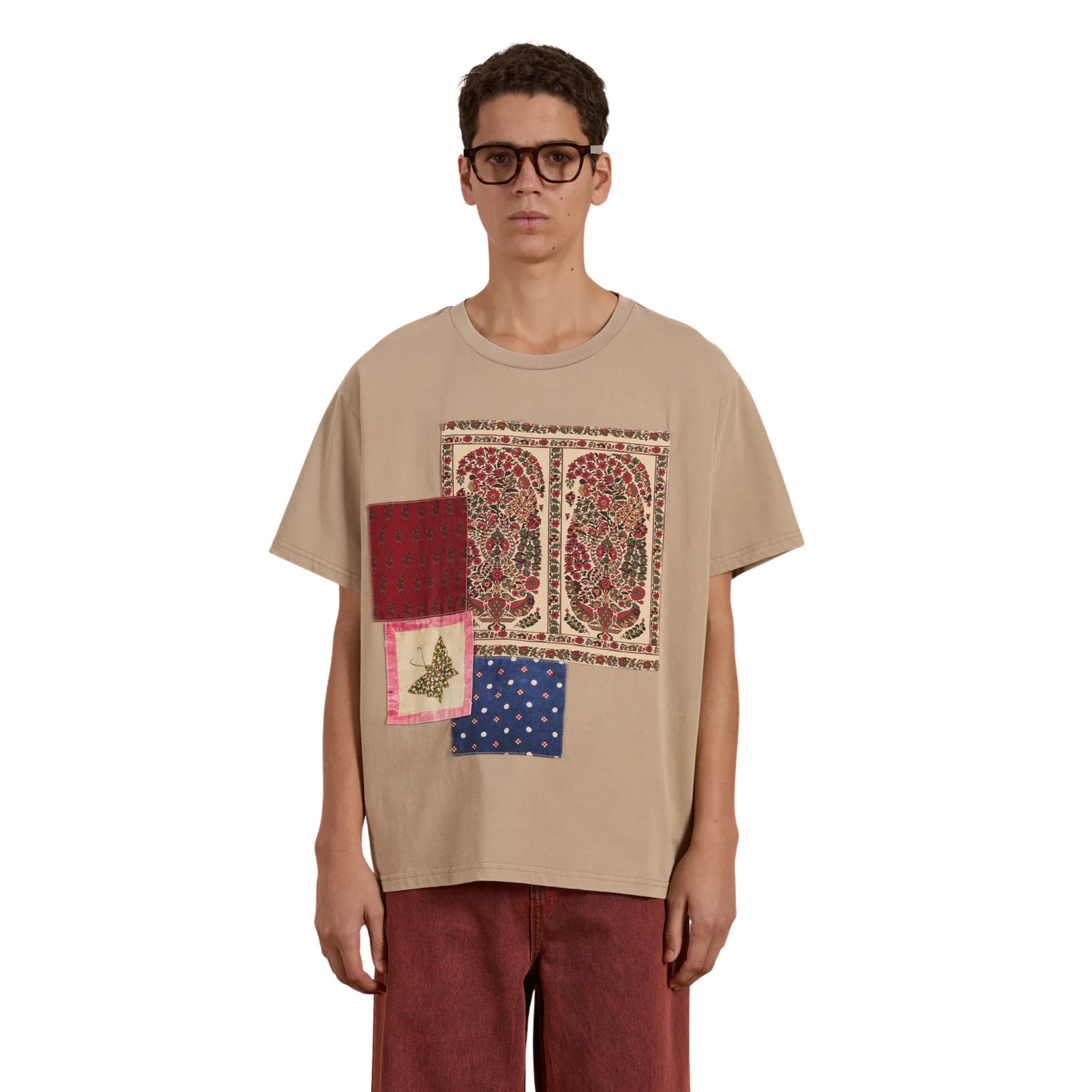 Patchwork Tee - Sand