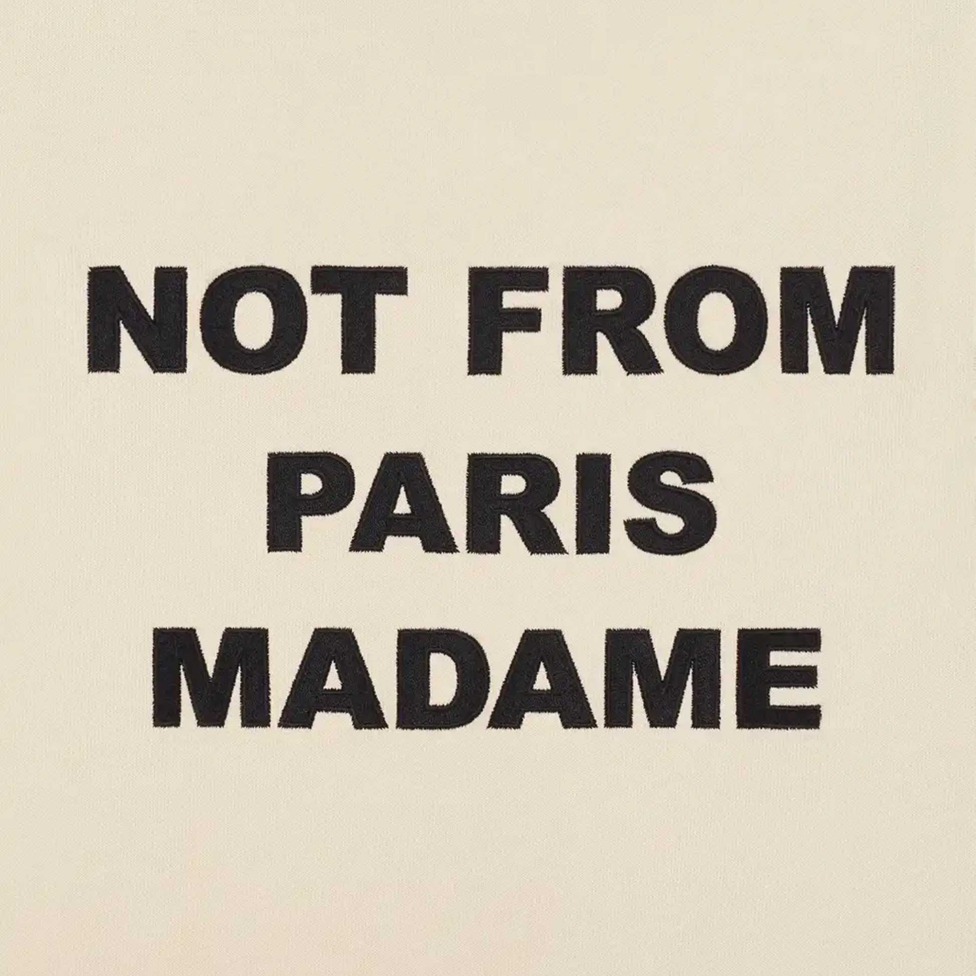 Classic Slogan Hoodie Beige