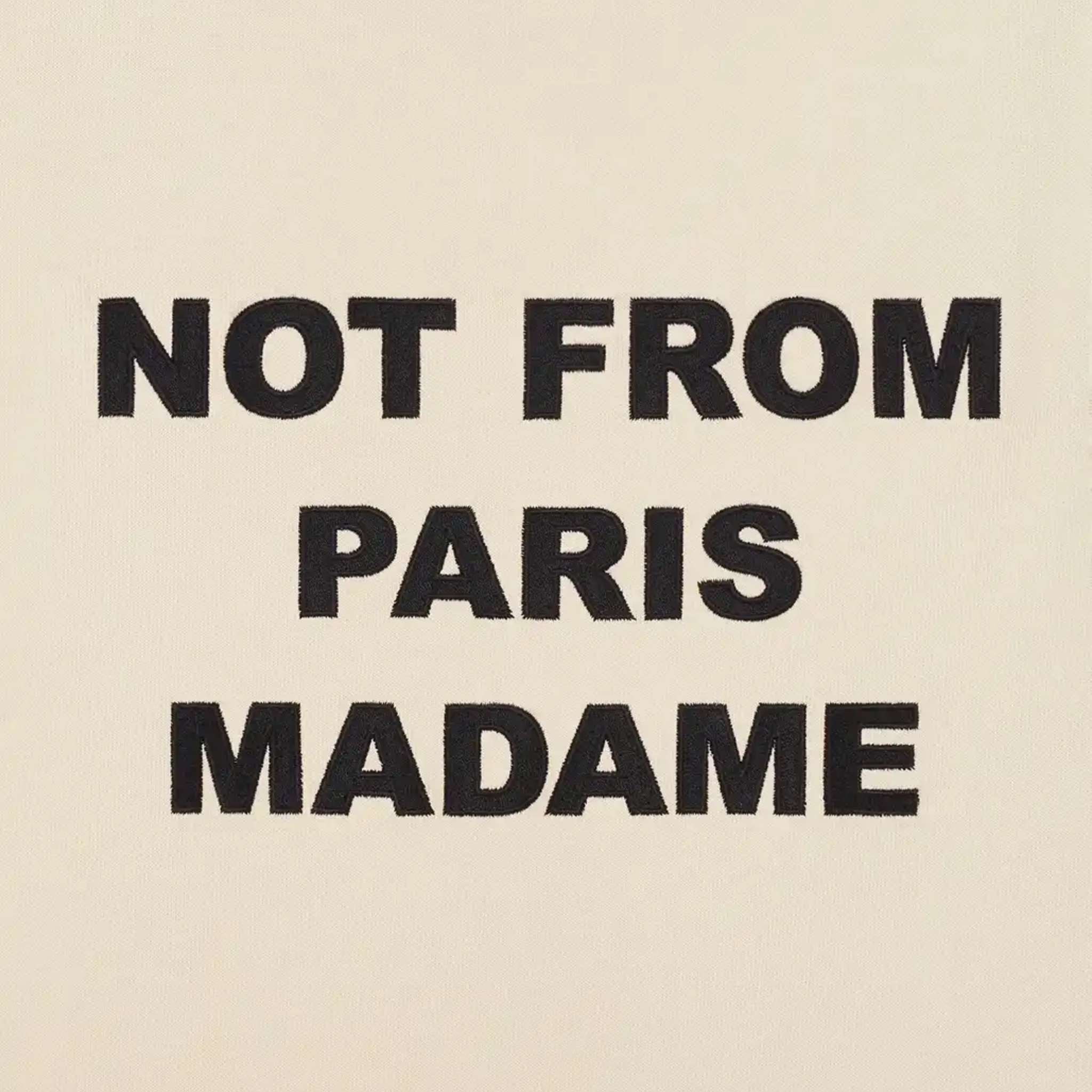 Classic Slogan Hoodie Beige