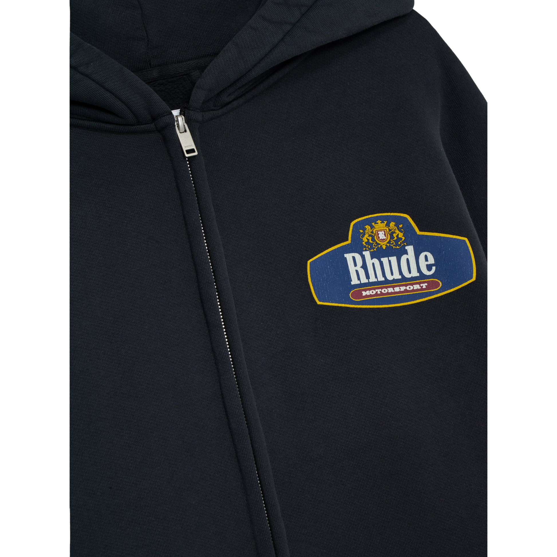 RACING CREST ZIP-UP HOODIE VINTAGE BLACK