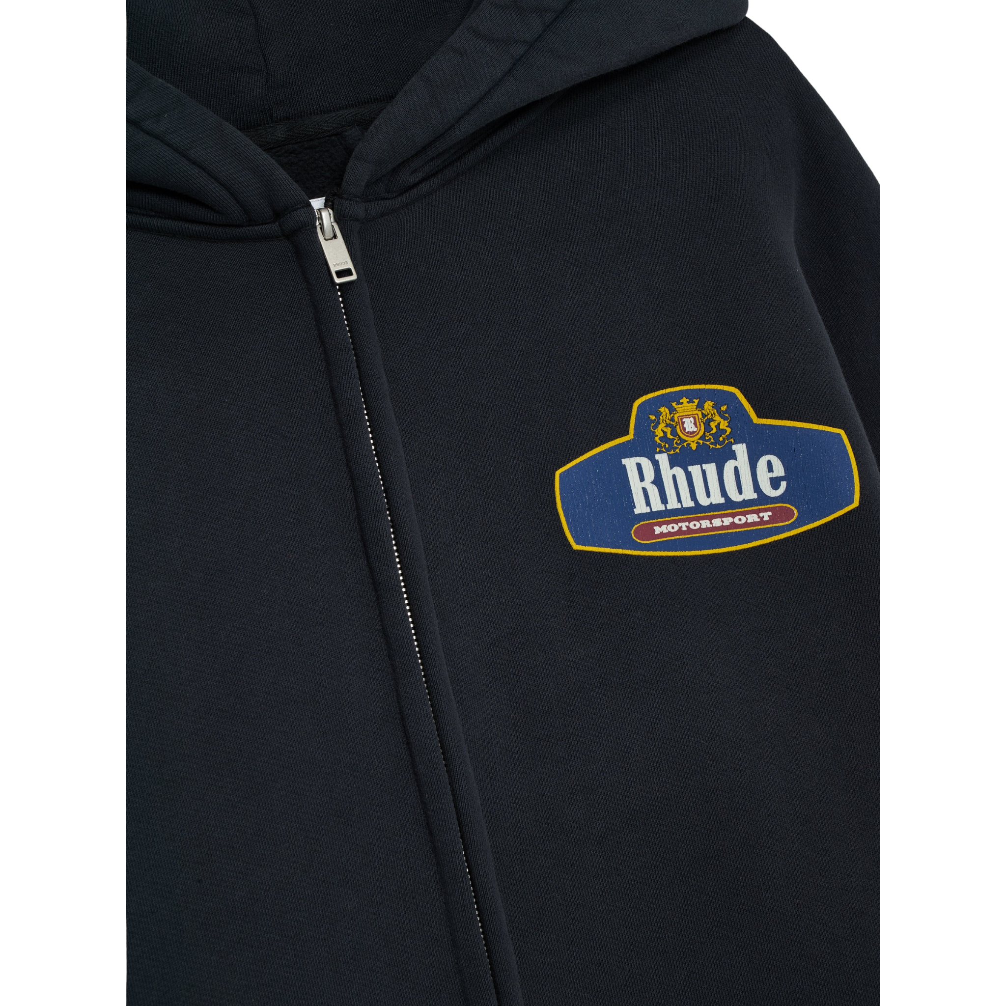 RACING CREST ZIP-UP HOODIE VINTAGE BLACK
