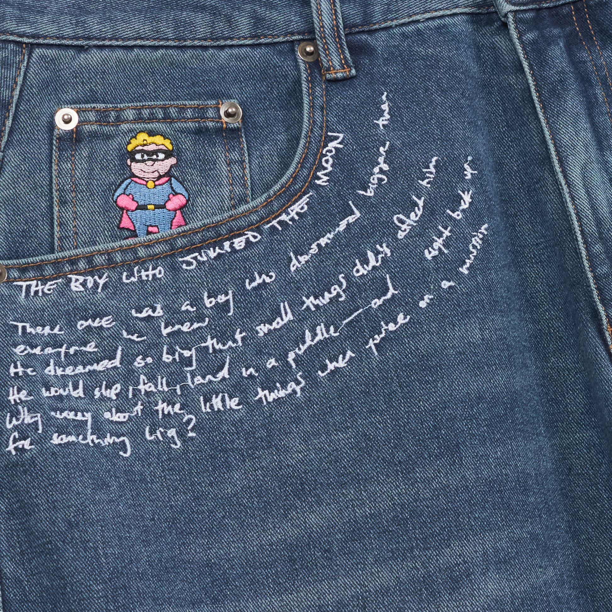 Embroidered Paintings Balloon Pants