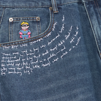 Embroidered Paintings Balloon Pants