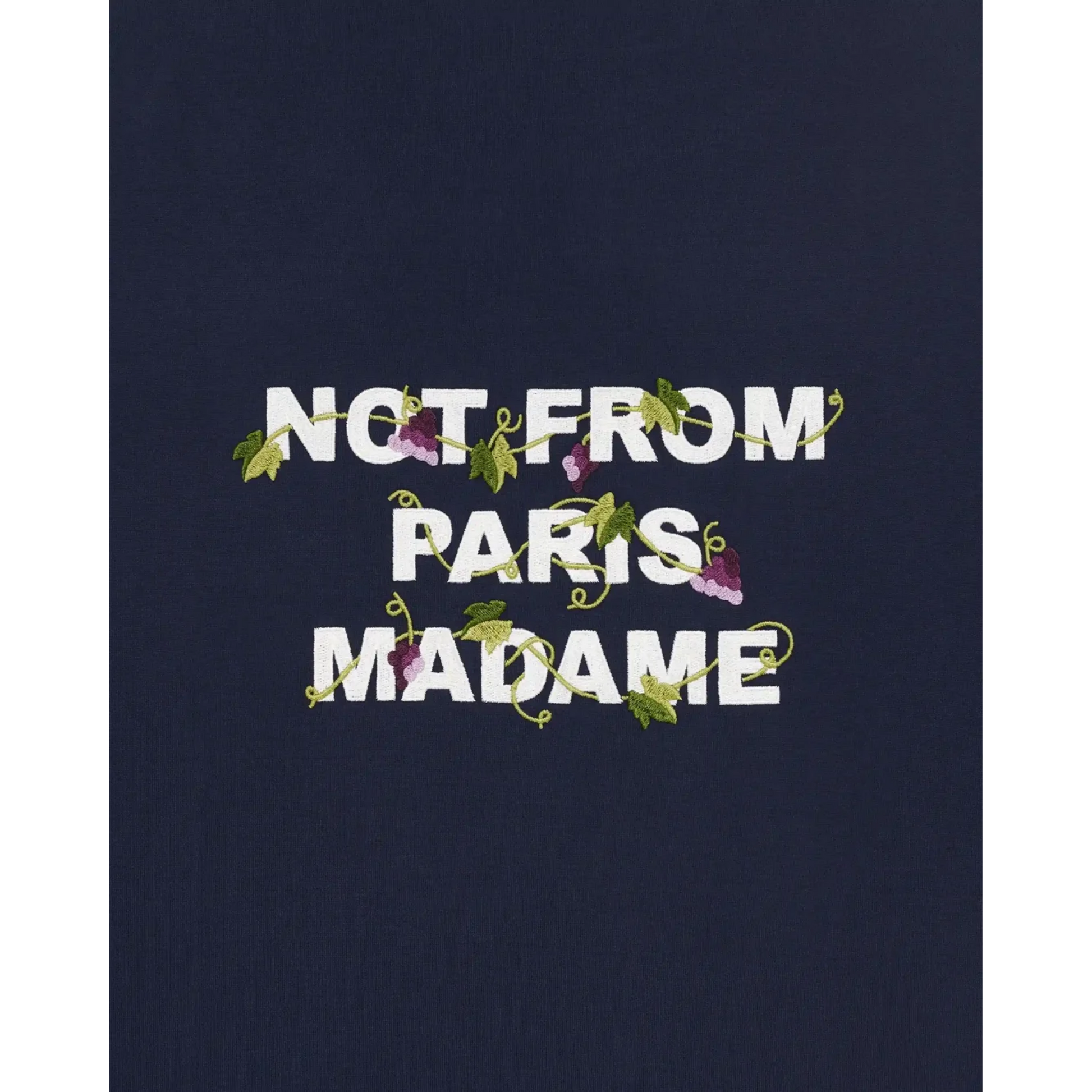 Vine Embroidered Slogan T-shirt
