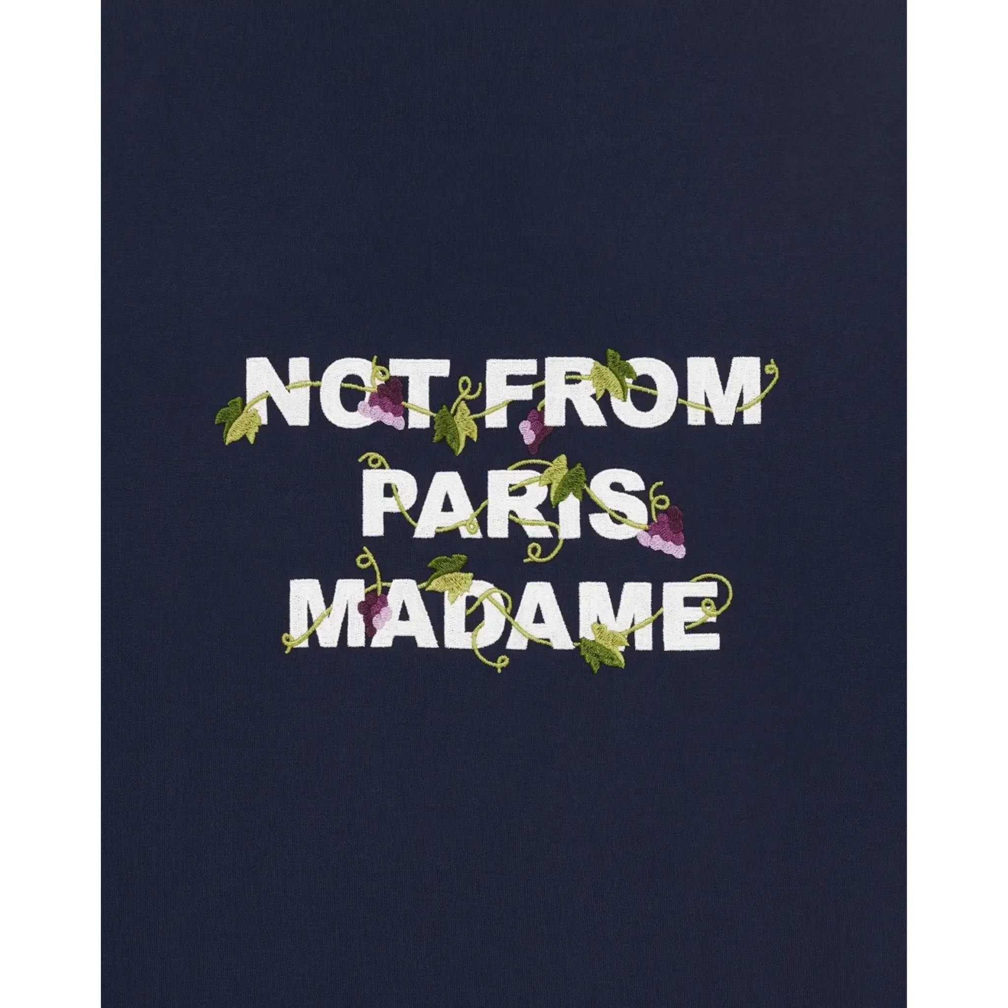 Vine Embroidered Slogan T-shirt