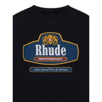 RHUDE RACING CREST TEE VINTAGE BLACK