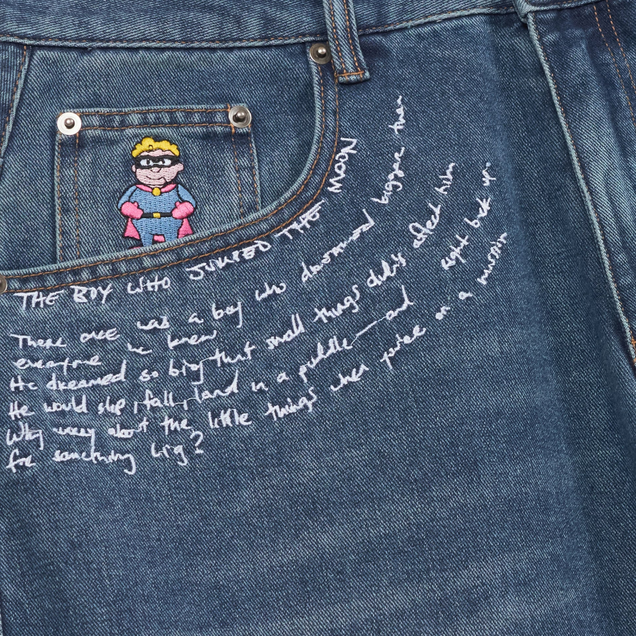 Embroidered Paintings Balloon Pants