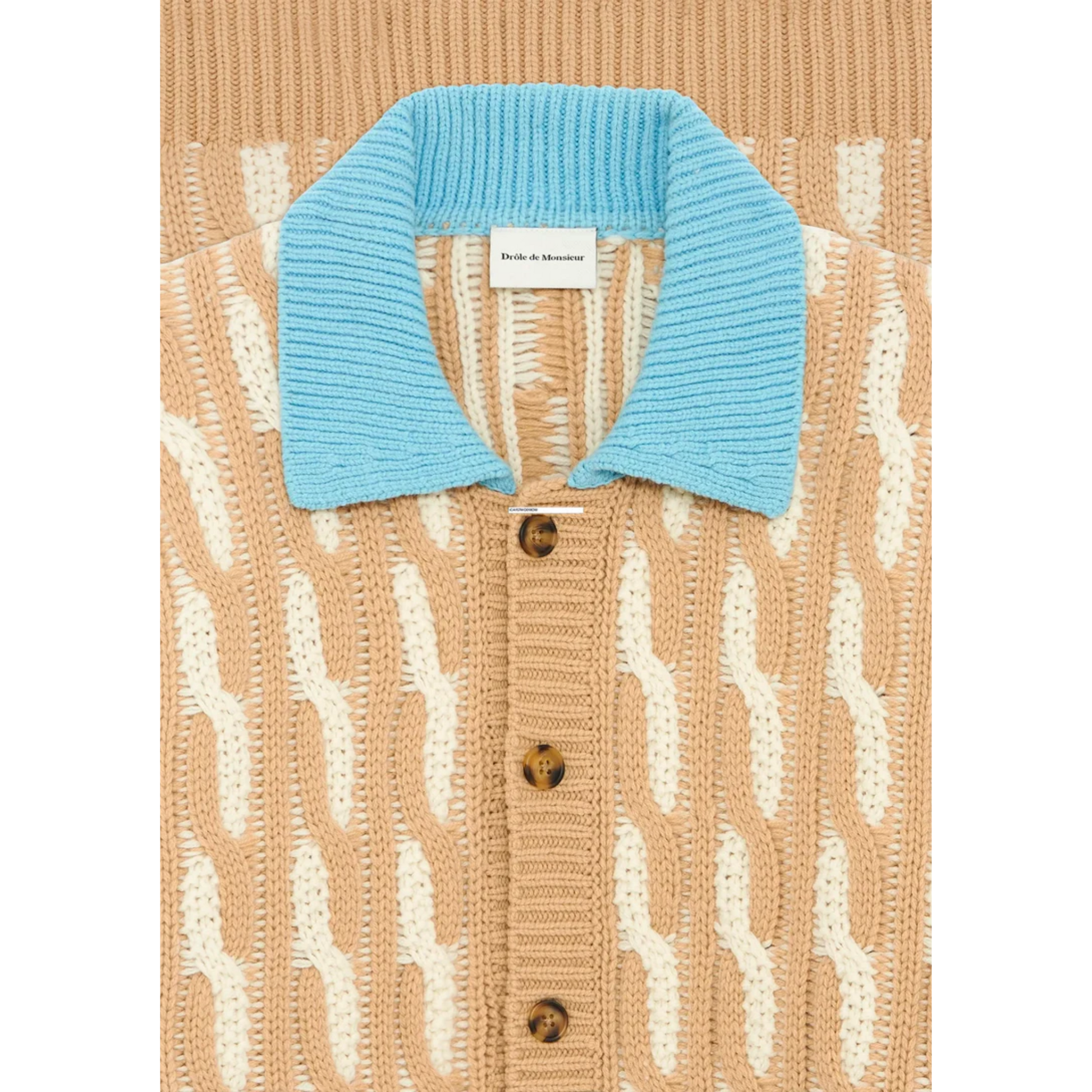 Le Cardigan Torsades Bicolore