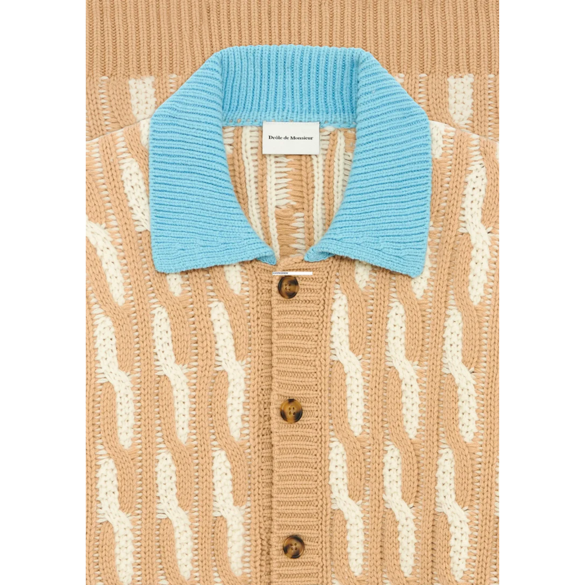 Le Cardigan Torsades Bicolore