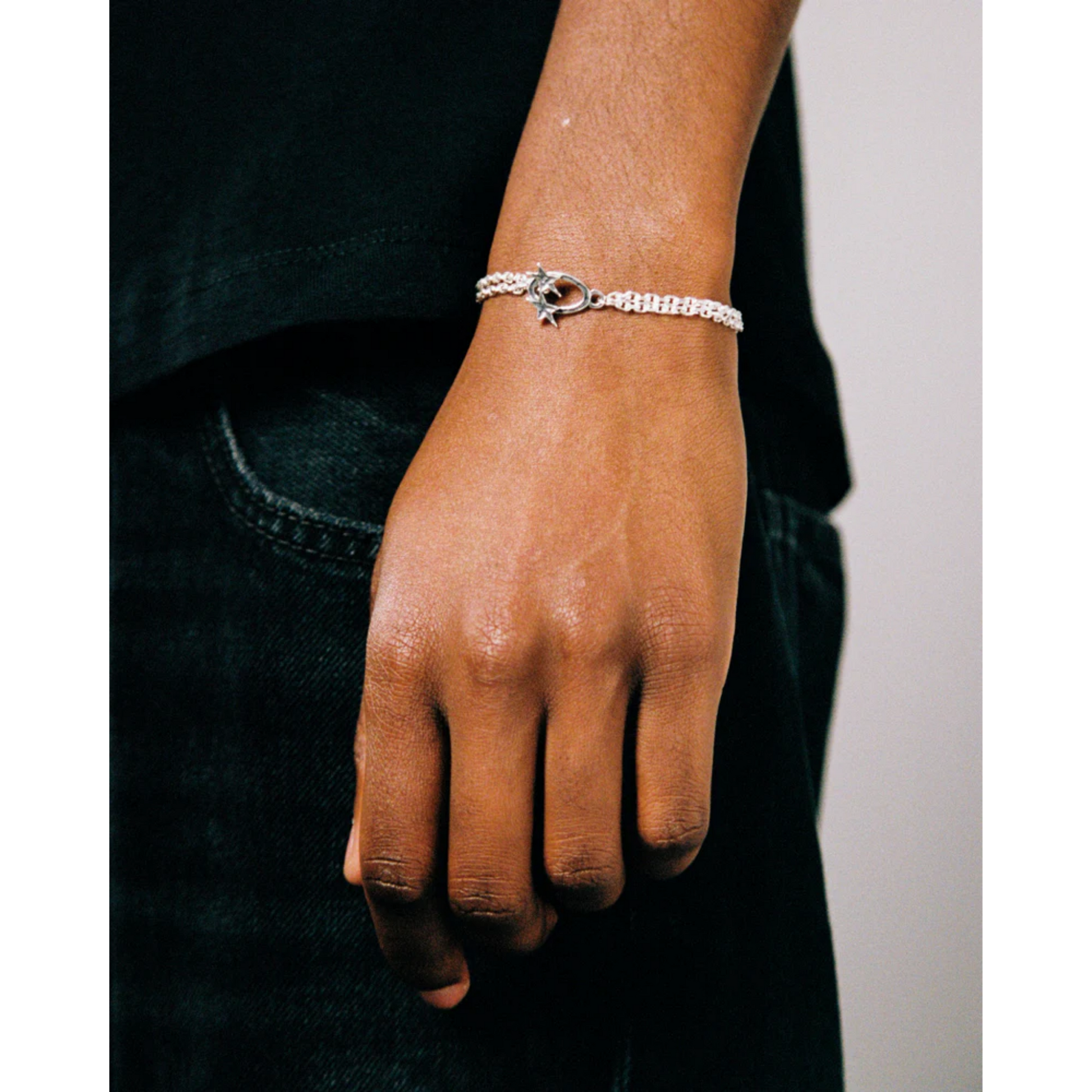 Icon Double Chain Bracelet Silver