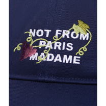 Vine Embroidered Slogan Cap Navy
