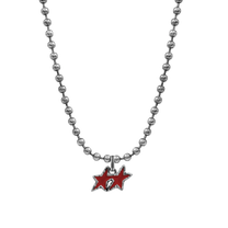 Red Melted Stars Ball Necklace