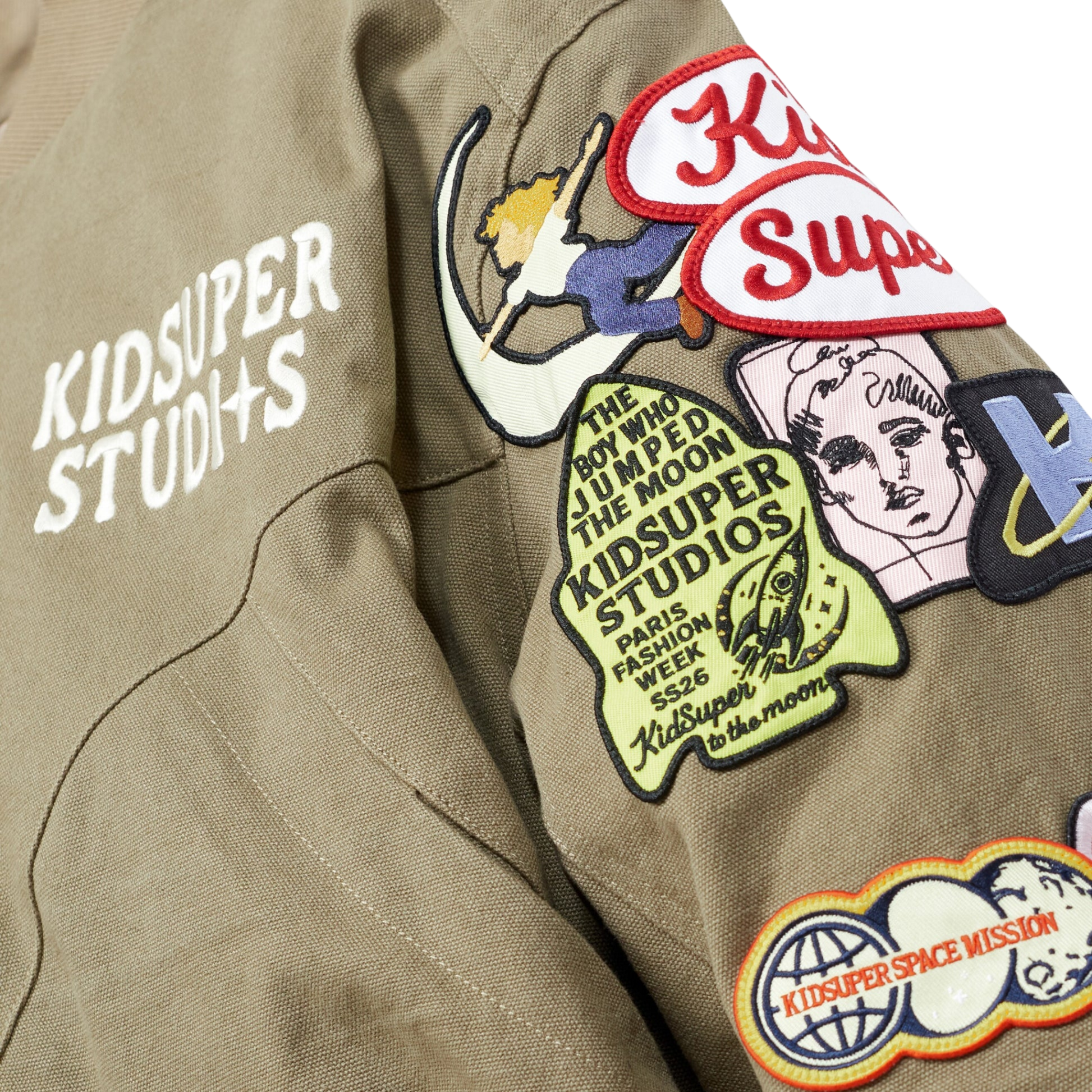 Patches Bomber Jacket Green