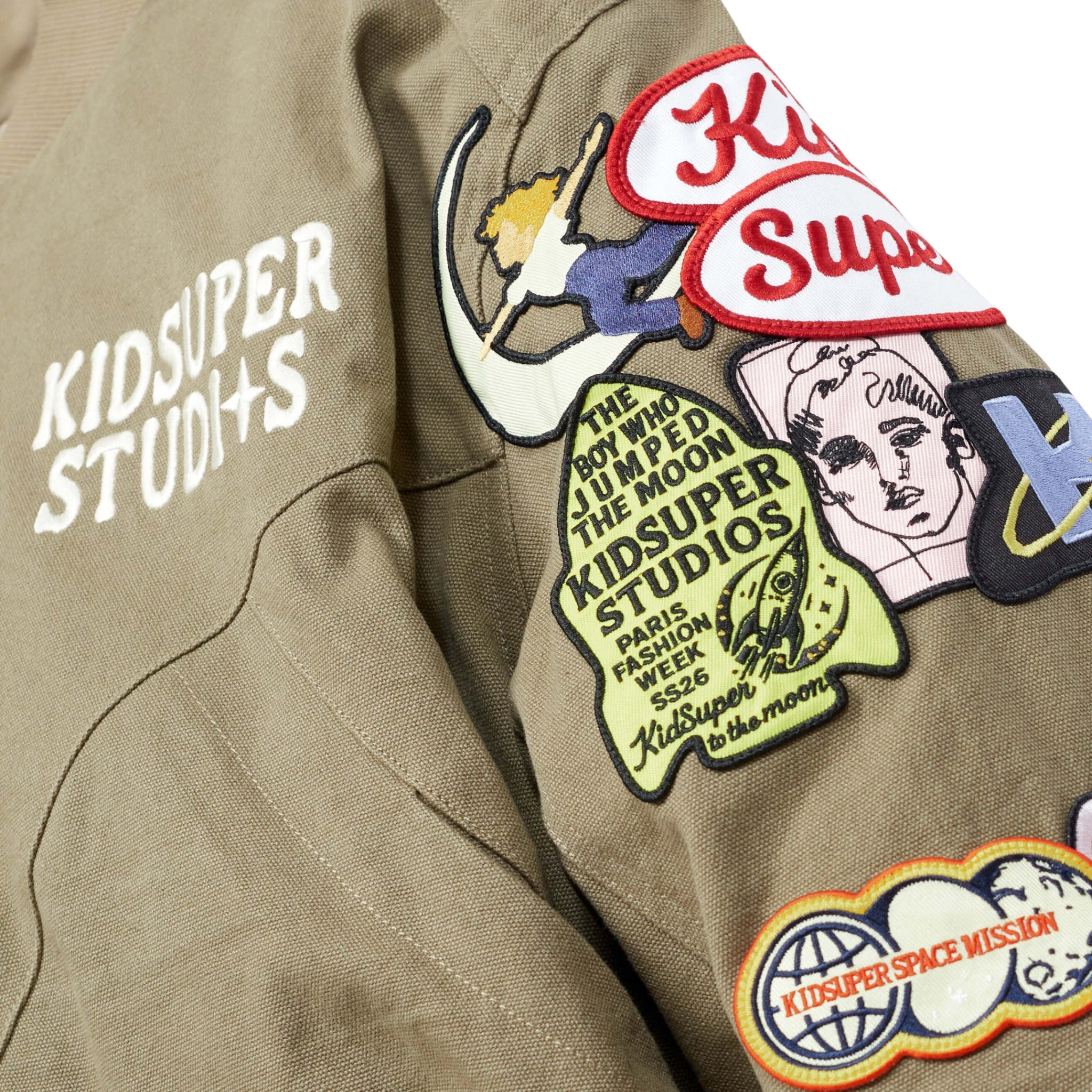 Patches Bomber Jacket Green