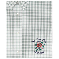 Chemise Carreaux Slogan Rose