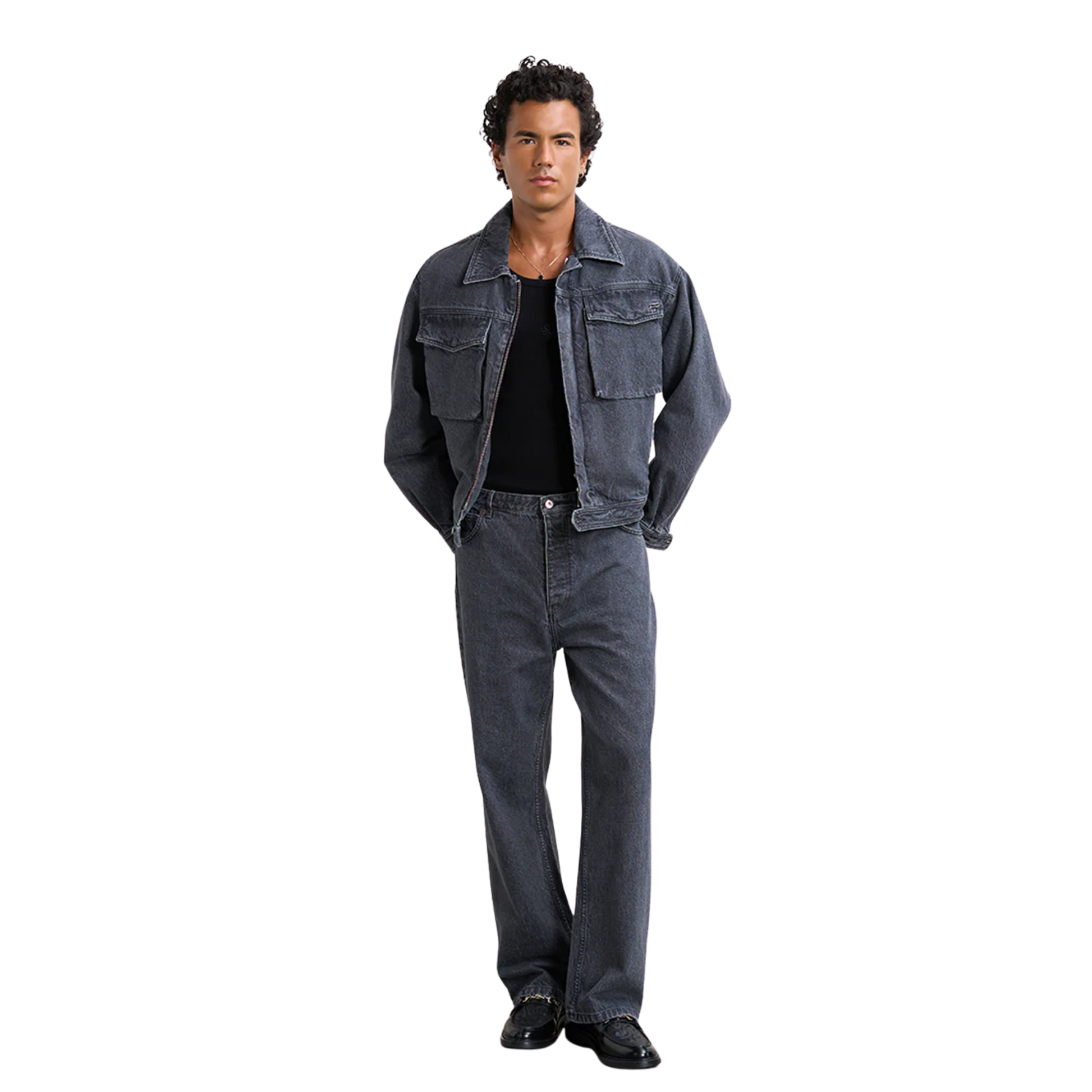 Denim Pants Washed Black