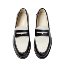 Wilde Black + White Penny Loafer