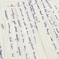 Paper Handwriting Pleated Short