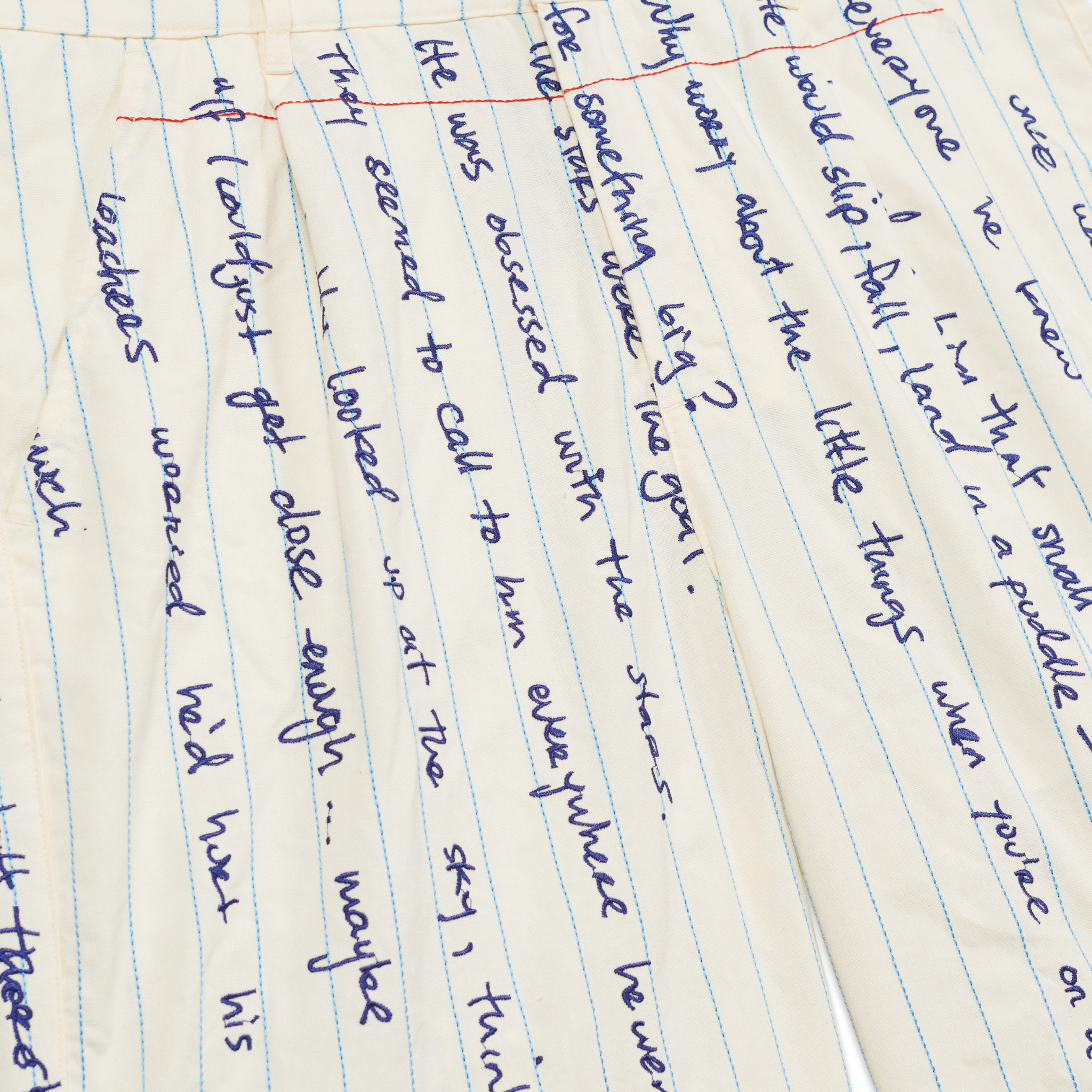 Paper Handwriting Pleated Short