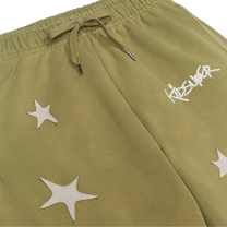 Stars Patchwork Sweatpants Green