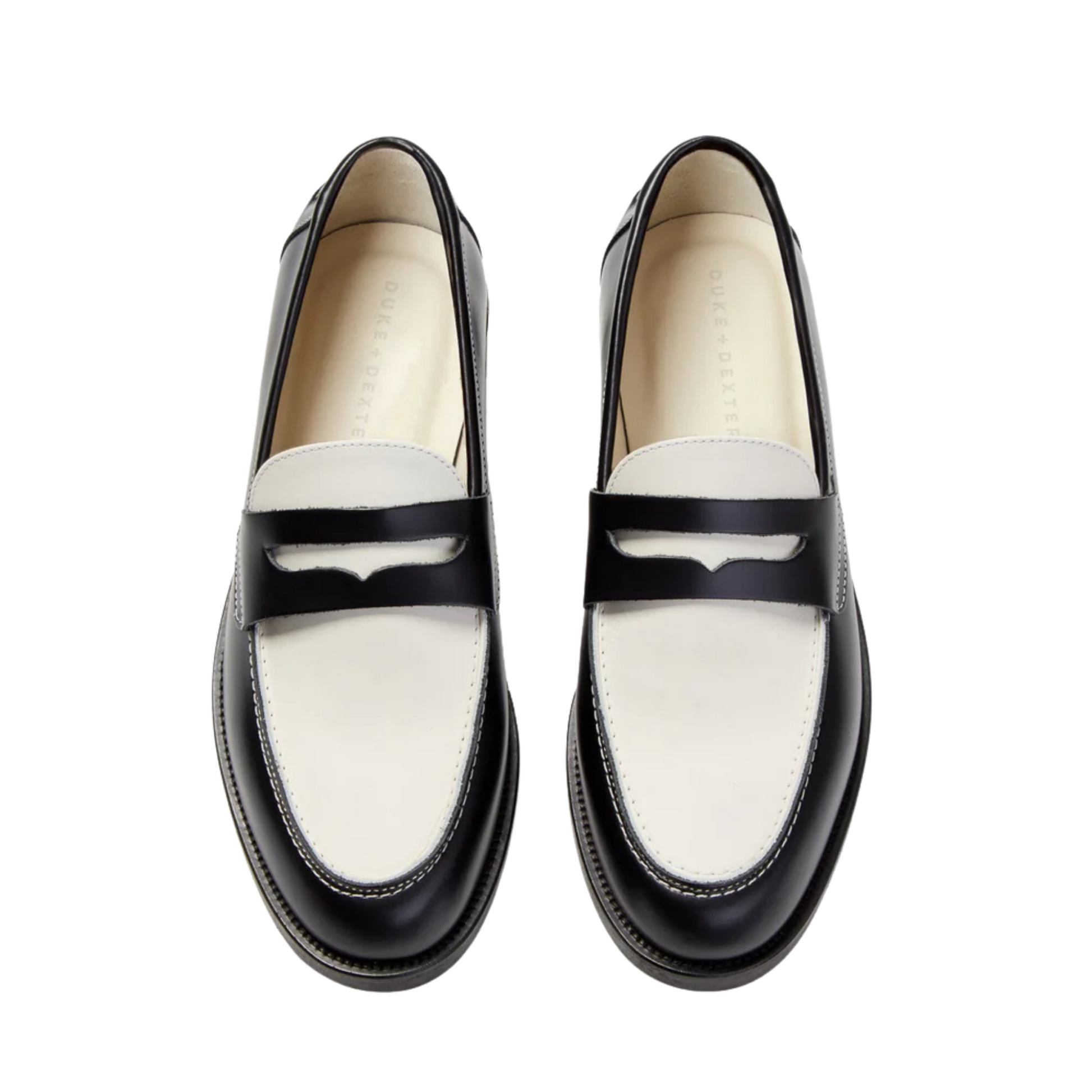 Wilde Black + White Penny Loafer