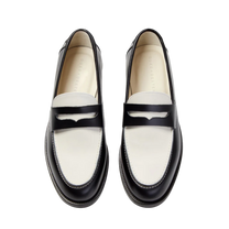 Wilde Black + White Penny Loafer