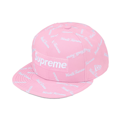 Supreme World Famous Box Logo New Era Light Pink