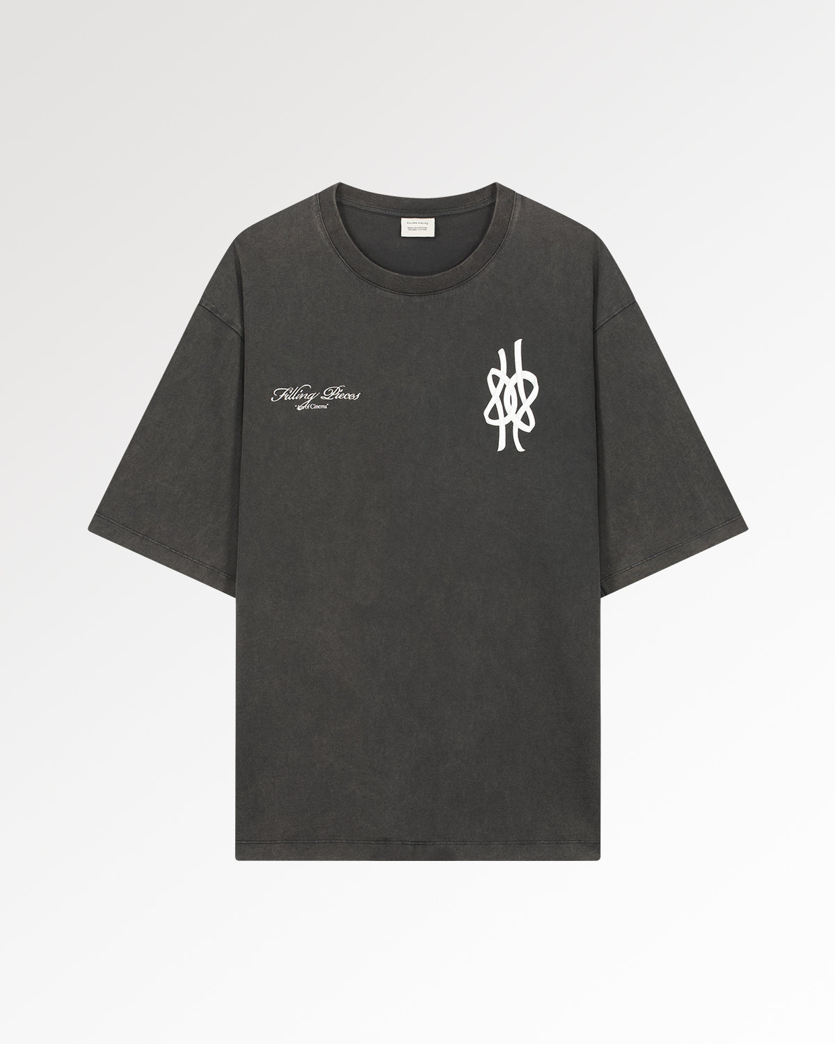 T-Shirt Boxy Film Strip Vintage Black