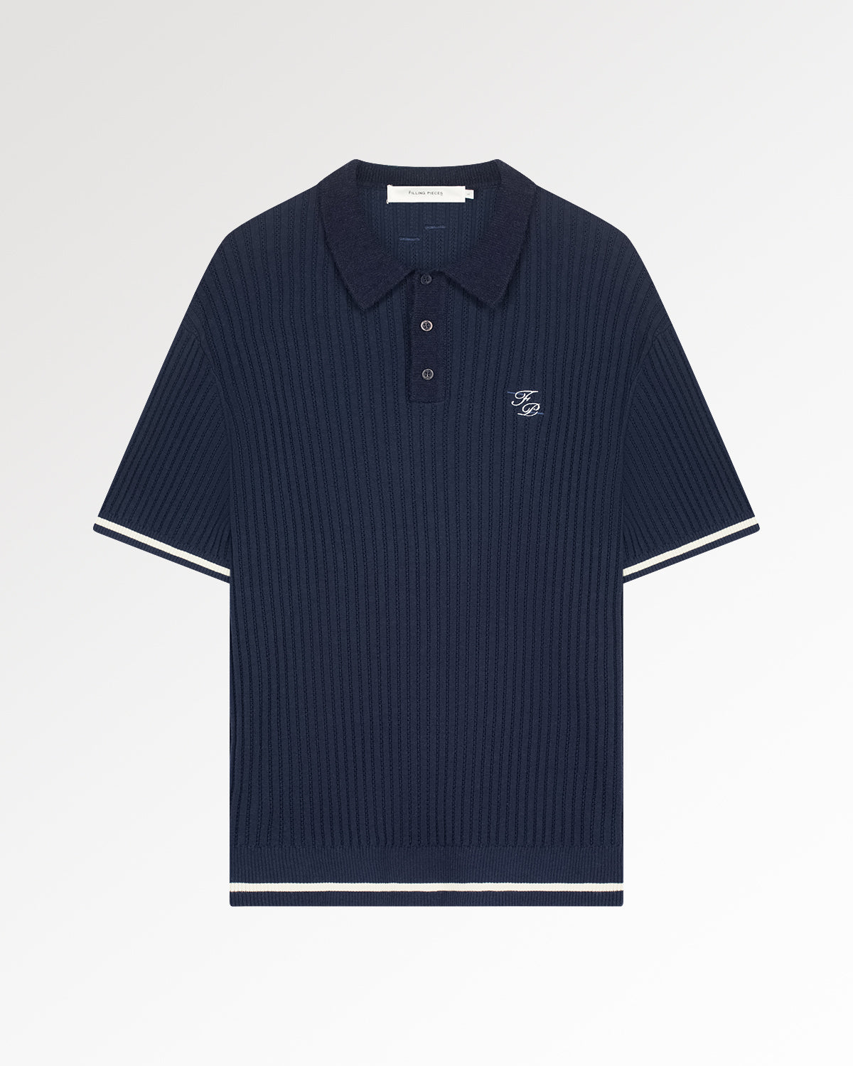 Knit Polo Boucle Maritime Blue
