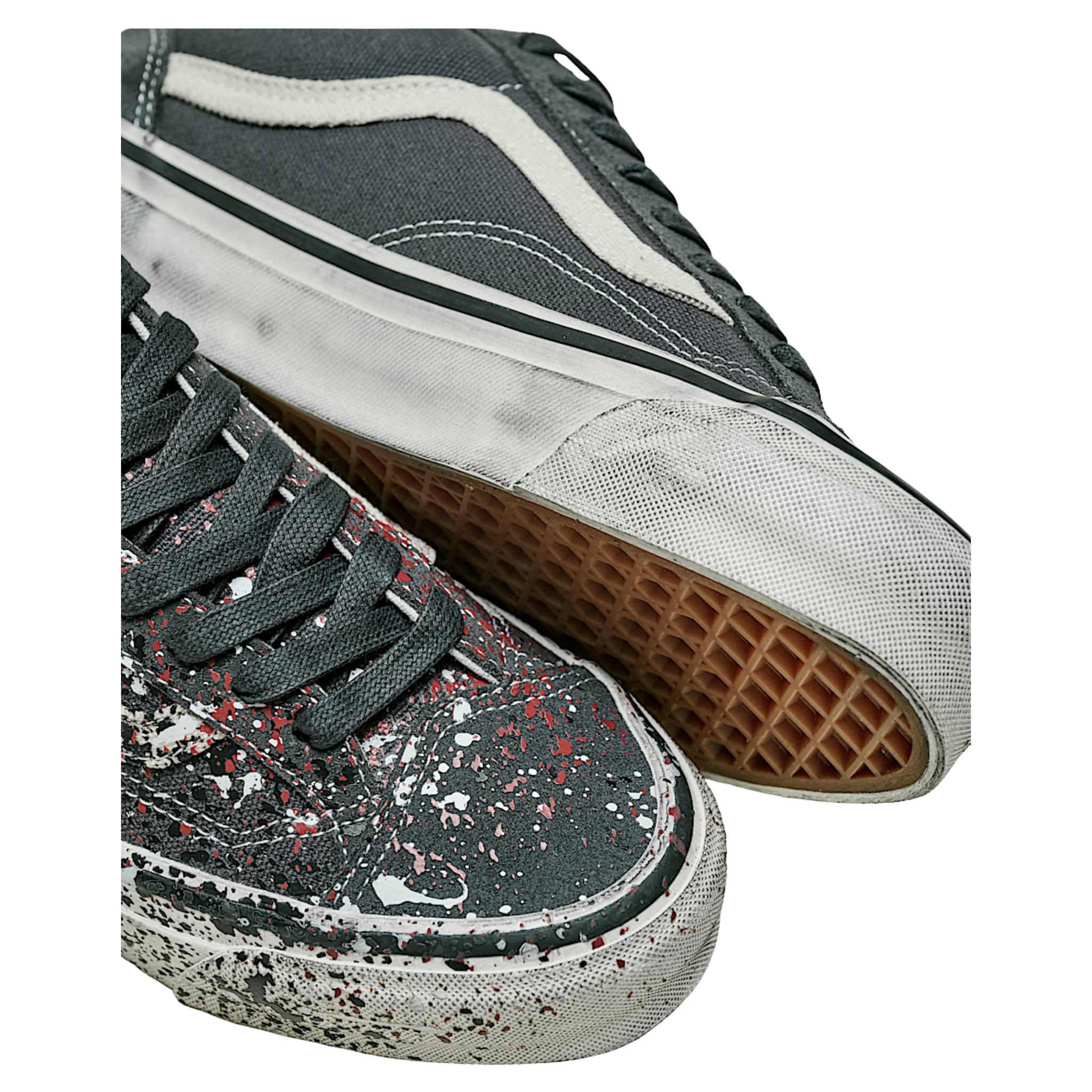 LX Old Skool 36 Paint Splatter Charcoal Grey