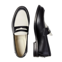 Wilde Black + White Penny Loafer