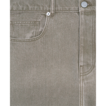 Washed Khaki Straight Jeans