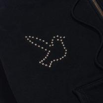 Dove &amp; Eye Studded Hoodie Black