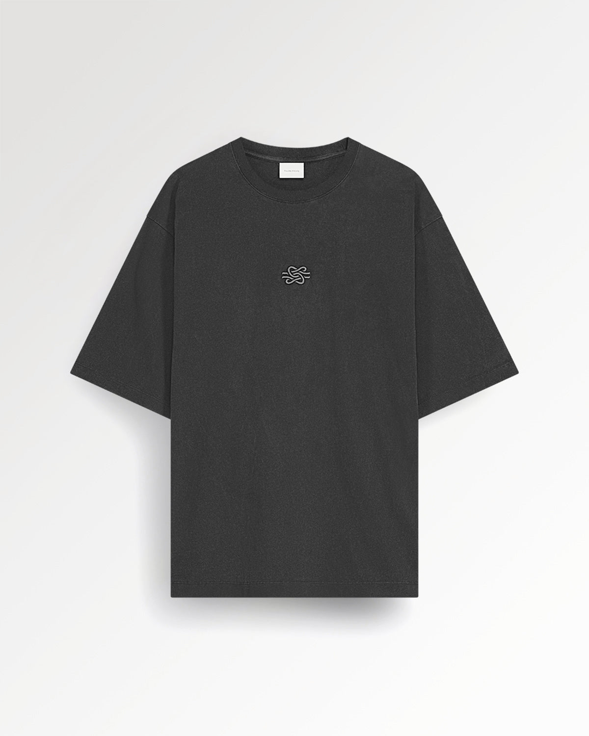 T-shirt Boxy Embroidered Vintage Black