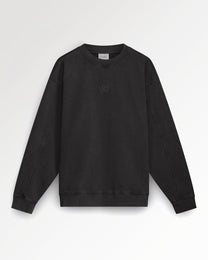 Sweatshirt Boxy Embroidered Vintage Black