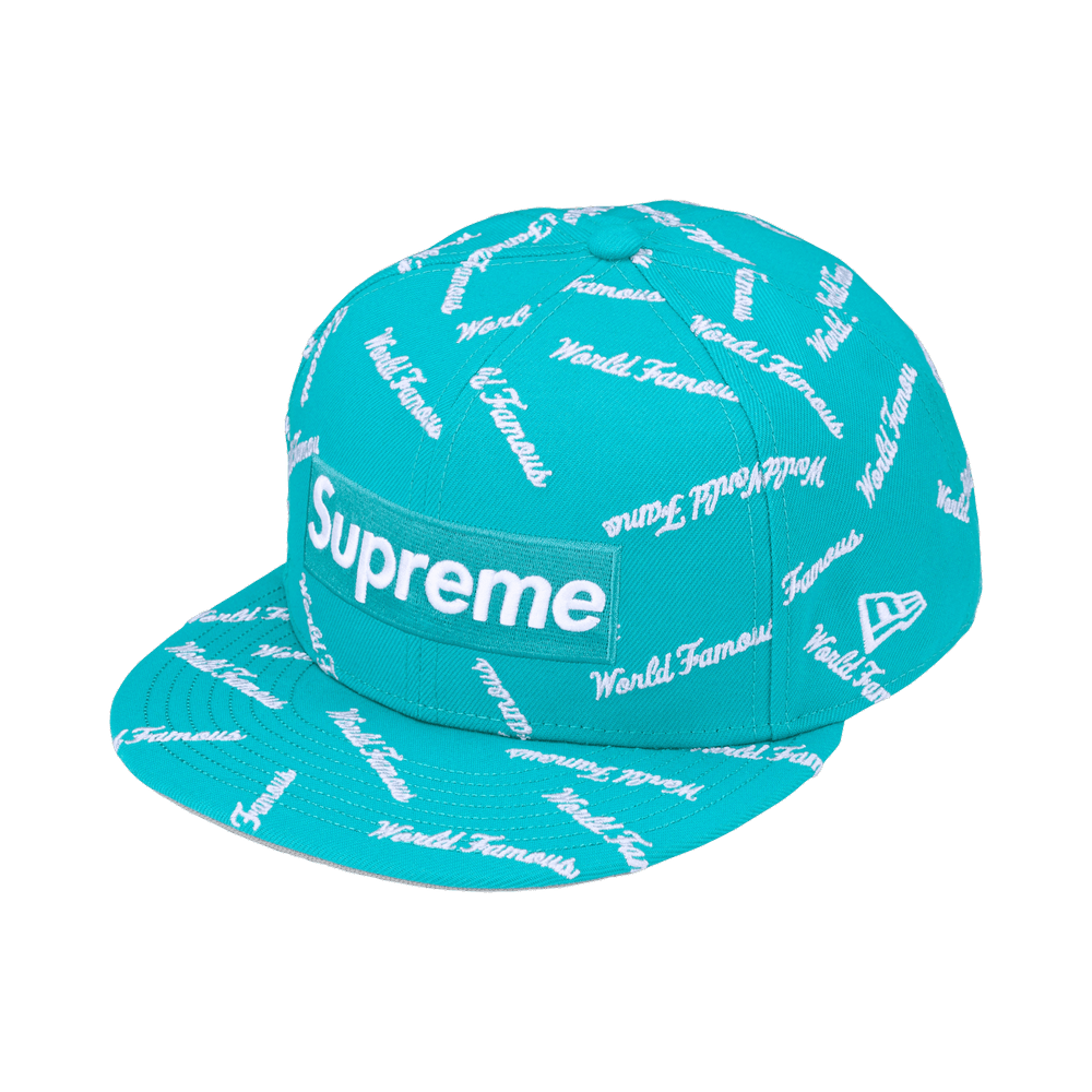 Supreme World Famous Box Logo New Era Teal