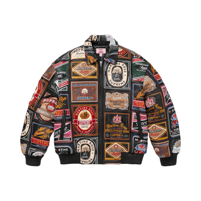 Supreme x Martine Rose Patchwork Labels Leather Jacket 'Multicolor'