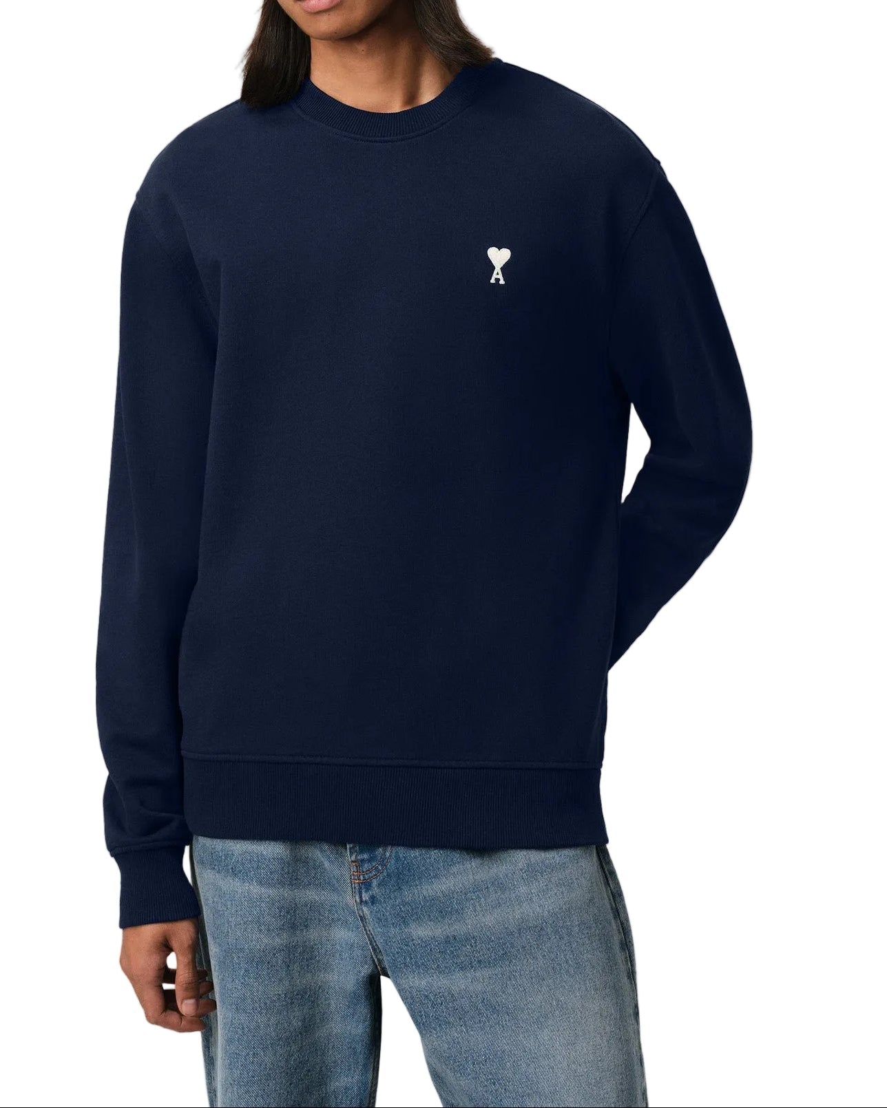 Sweatshirt Ami De Coeur – Ami Paris – Bleu Marine Blanc