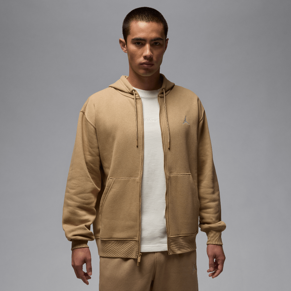 Jordan Brooklyn Fleece Men's Full-zip Hoodie Desert Camo/White