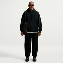 Nike Solo Swoosh Men's Pullover Hoodie Black/Black/White