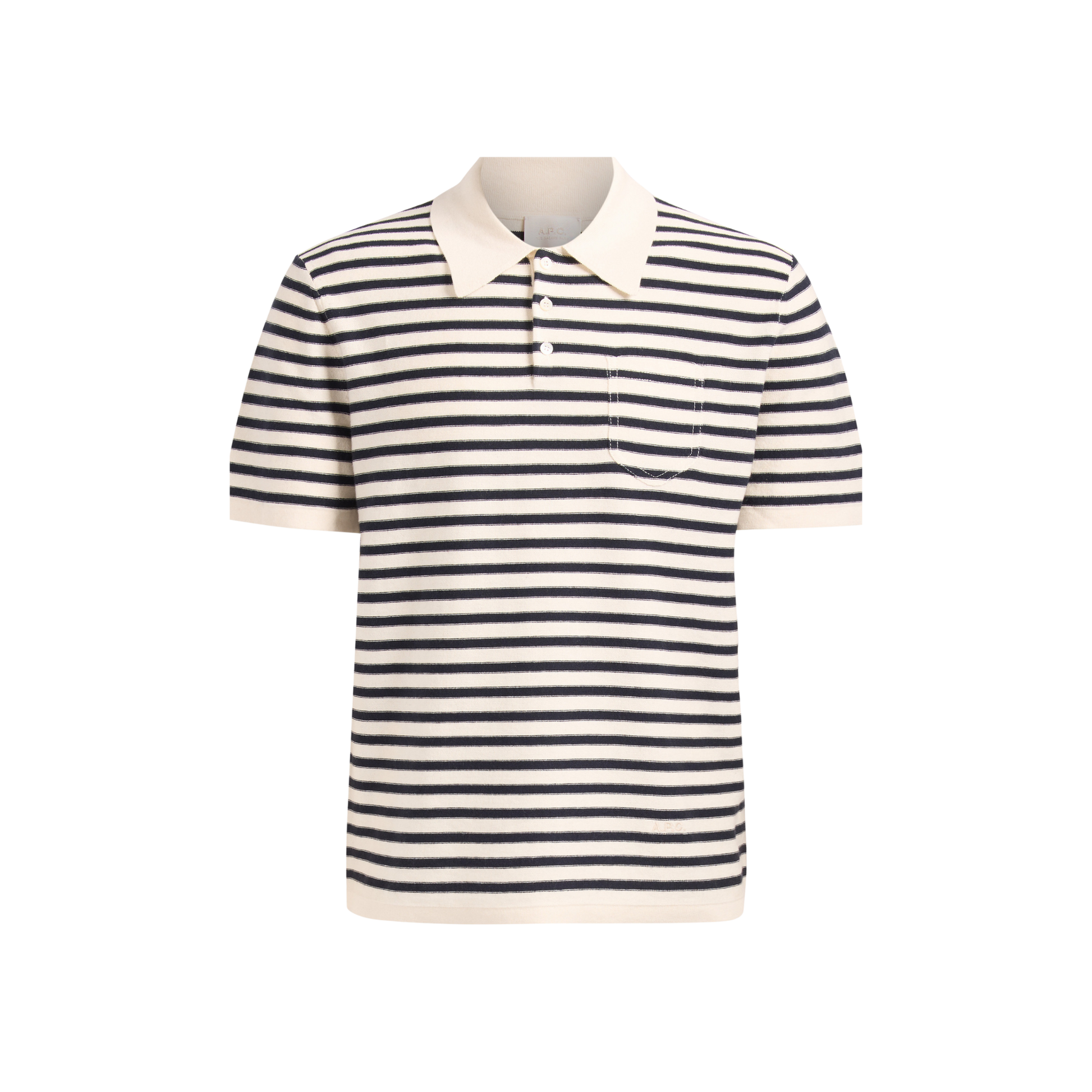 Blue Striped Polo Shirt