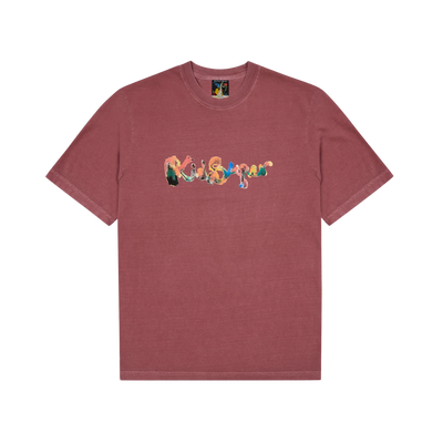 Blotchy Logo Tee Crimson