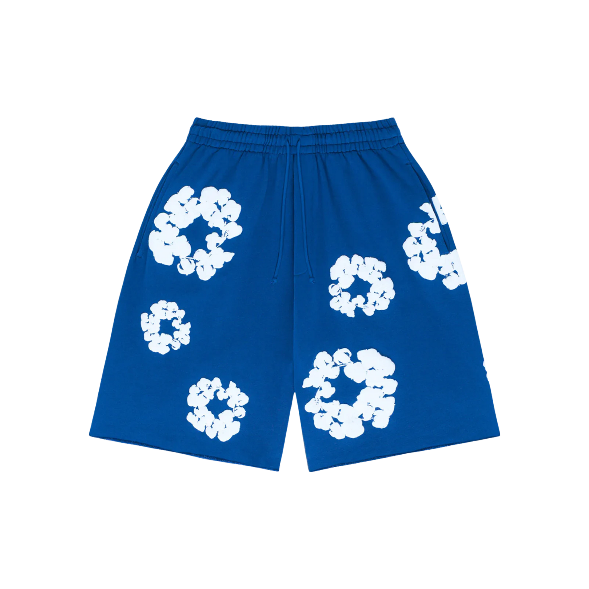 Denim Tears The Cotton Wreath Shorts - Royal Blue